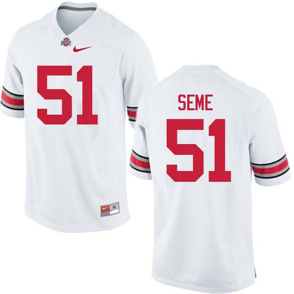 Ohio State Buckeyes #51 Nick Seme Men Official Jersey White OSU24282